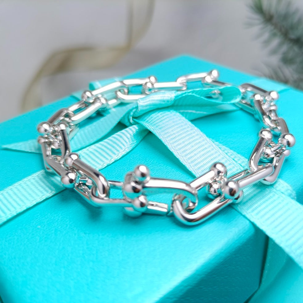 TIFFANY HARDWEAR BRACELET PINK GOLD AND SILVER
