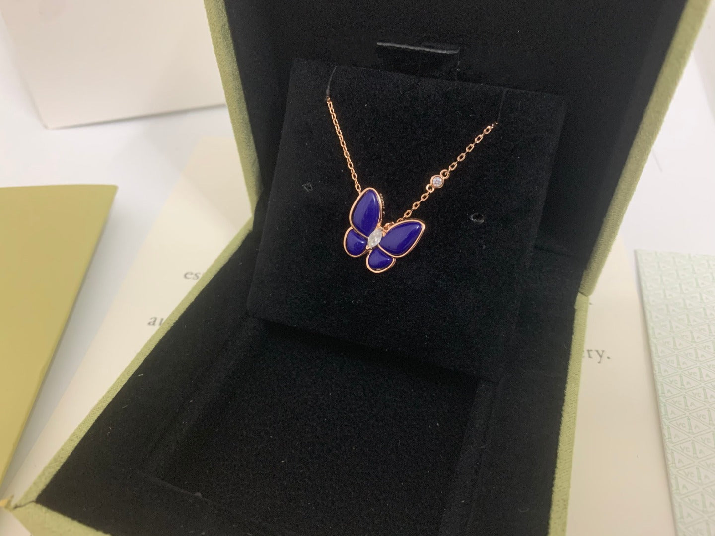 Van Cleef & Arpels BLUE BUTTERFLY NECKLACE