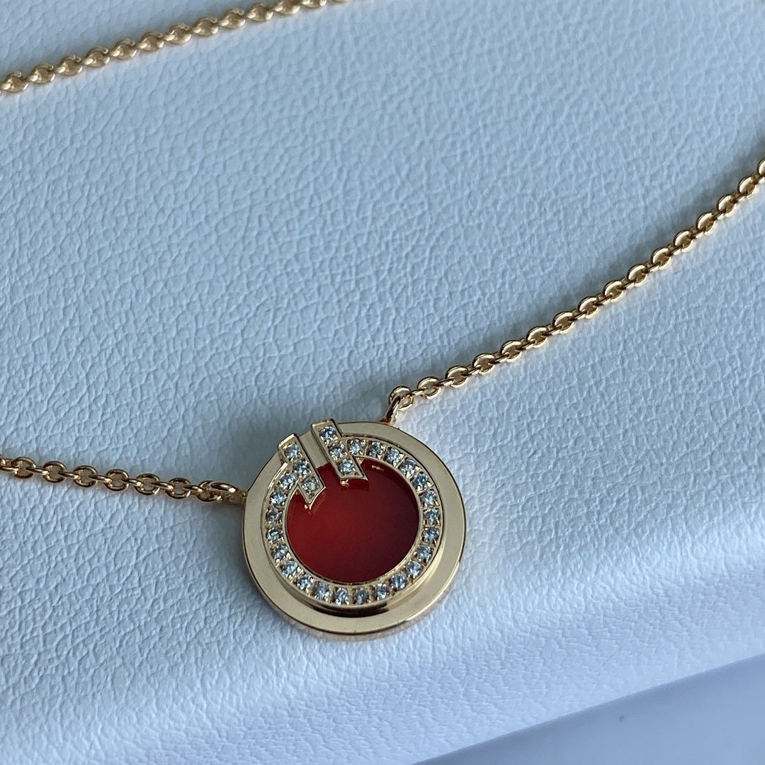 TIFFANY T DIAMOND CIRCLE PEDANT NECKLACE