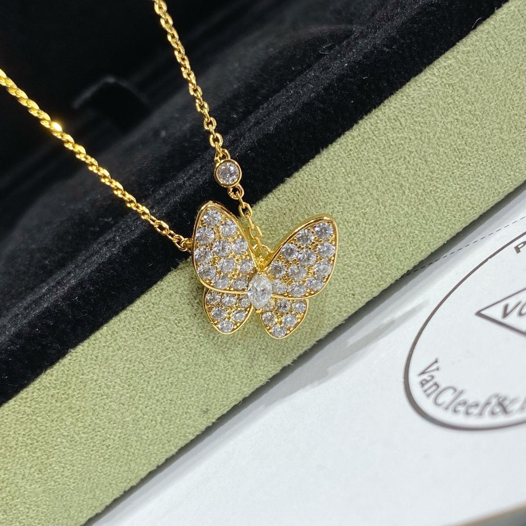 Van Cleef & Arpels BUTTERFLY MEDIUM DIAMOND NECKLACE