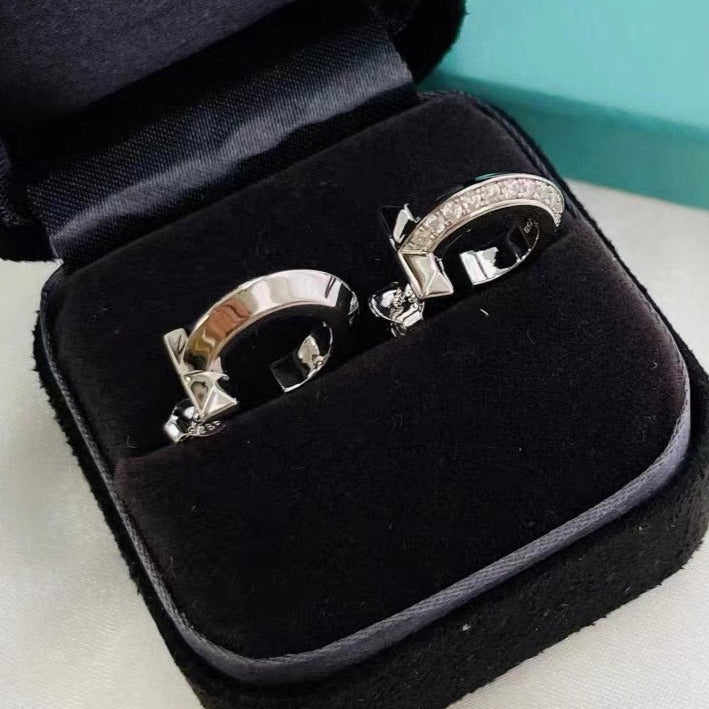 TIFFANY T1 HOOP DIAMOND EARRINGS
