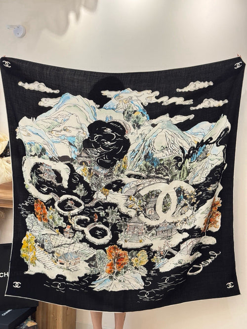 CHANEL 25S SCARF 135 IN CASHMERE 991638